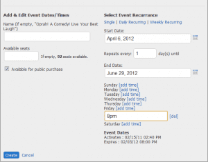 Extend an Event with more dates Extend an Event with more dates
