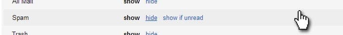 gmail spam folder options