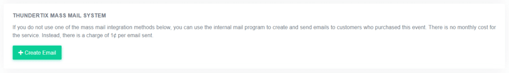 ThunderTix Mass Email System