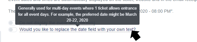 Hover over text
