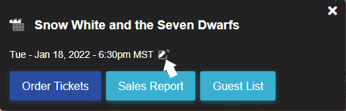 Edit event calendar