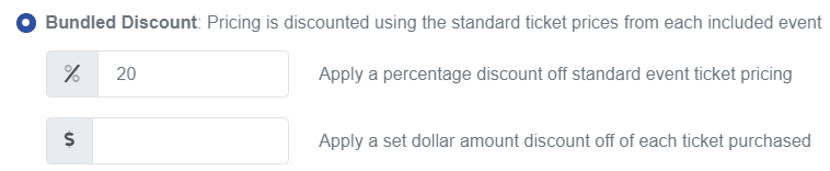 Bundled Discount package option