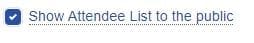 Show Attendee List to the Public