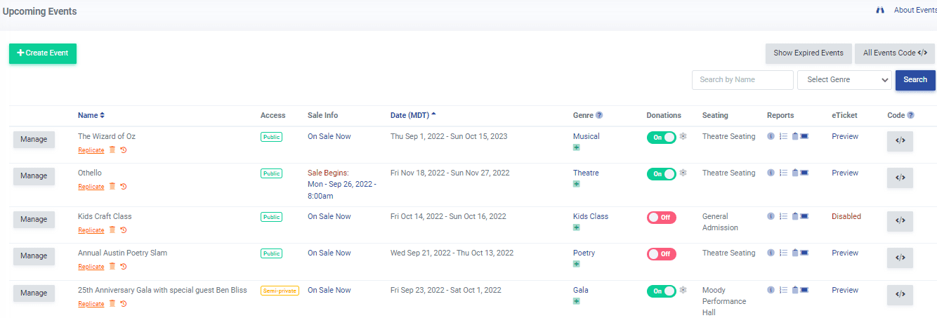 Upcoming Events