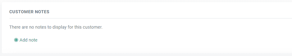 Add Customer Note section of Customer Information.