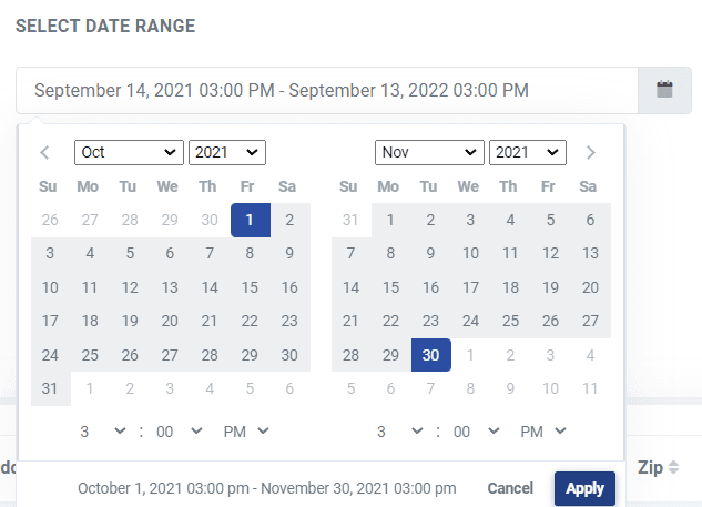 Date Range Search